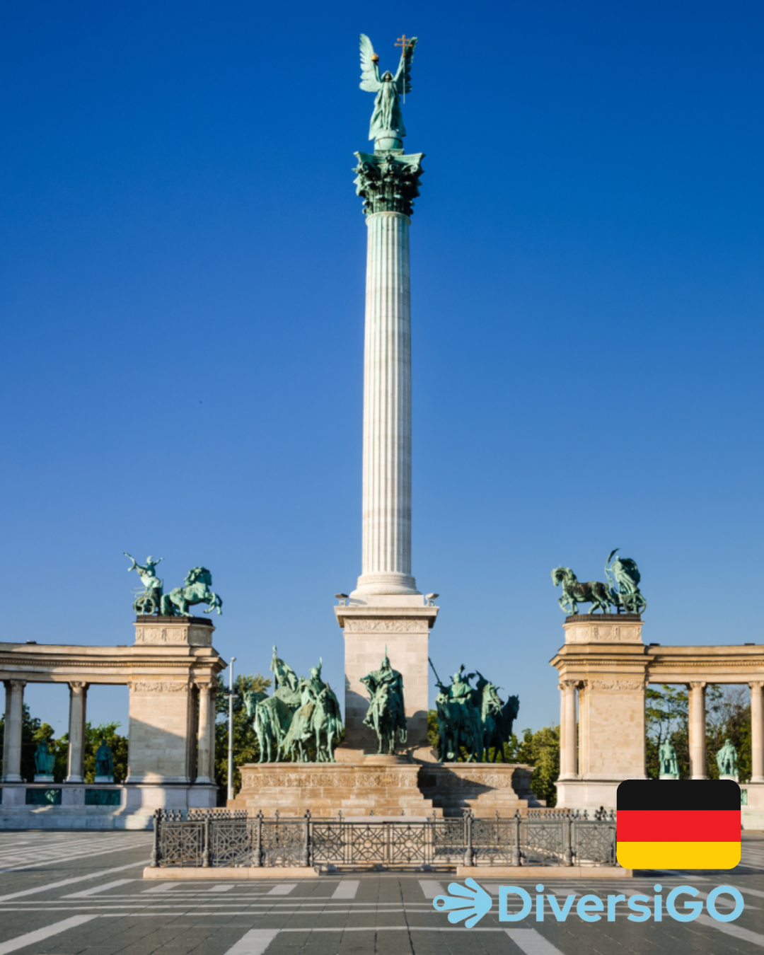 Das Millenniumsdenkmal auf dem Heldenplatz.