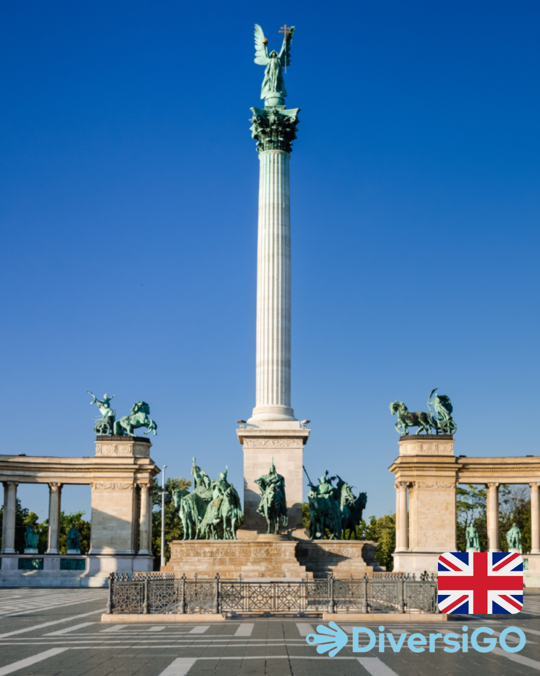 The Millennium Monument on the Heroes' Square.